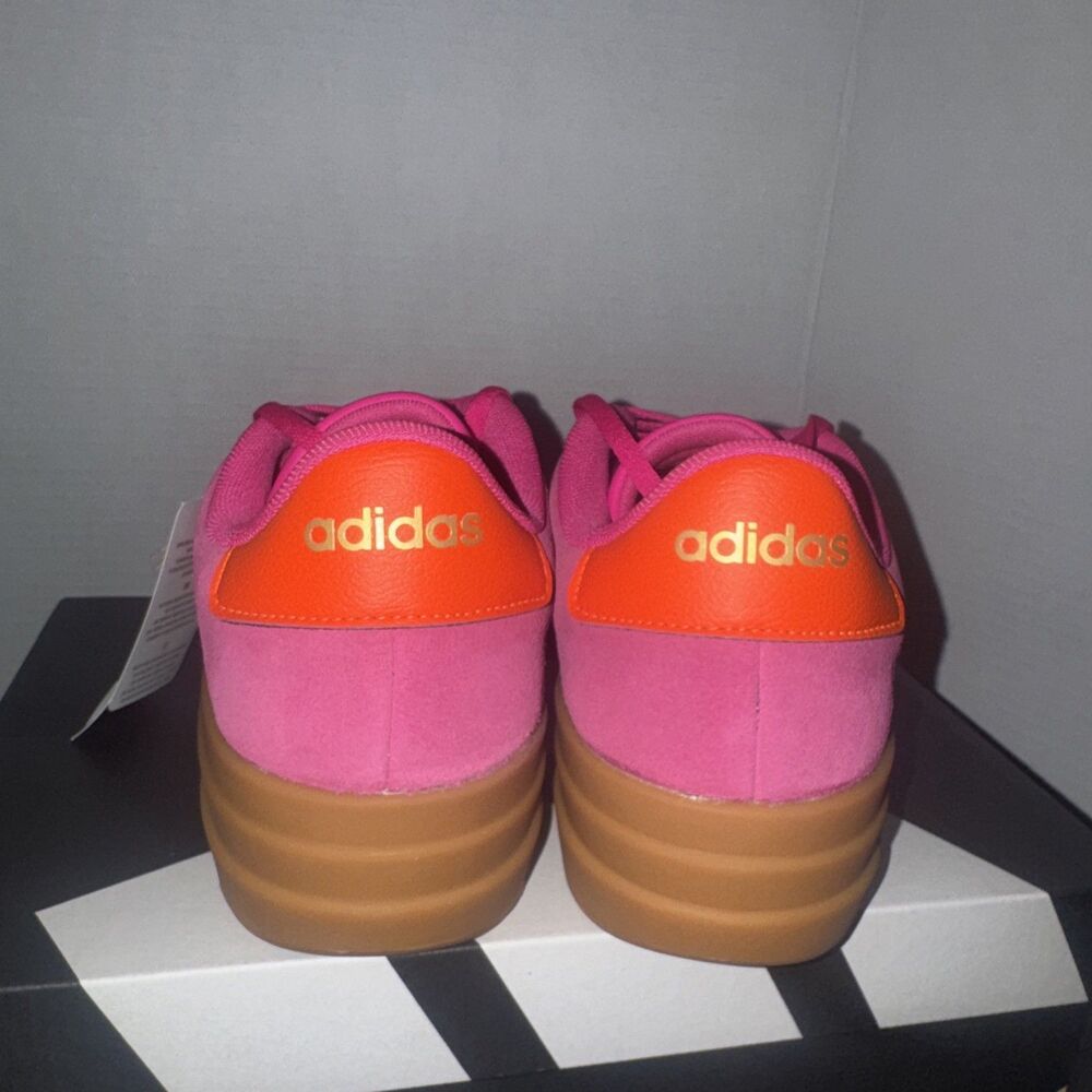 Size 9 Woman Adidas VL Court Bold Shoes Shock Pink Sneakers JQ5636 - Picture 4 of 7